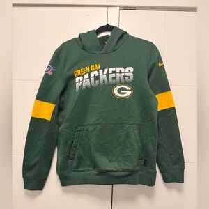 Nike NFL Green Bay Packers Hoodie Youth L 14–16 Dri-Fit On-Field BNWT